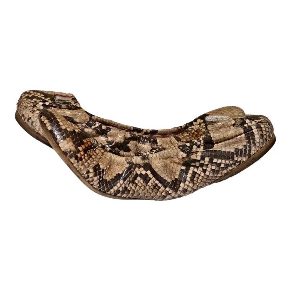 GUCCI Snakeskin Ballerina Flats- Size 37G‎